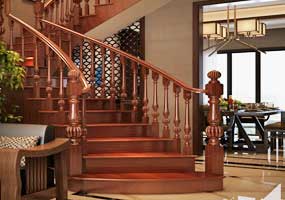 實(shí)木扶手樓梯